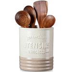 vancasso Sabine Utensil Holder, 7.2" Large Utensil Crock for Kitchen Counter, Ceramic Utensil Crock Storage, Utensil Storage for Home Décor, Perfect Gifts