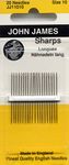 Colonial Needle JJ110-10 20 Count John James Sharps Needle, Size 10