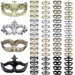 FEQO 64 Pcs Vintage Antique Masks Venetian Masquerade Masks Masquerade Party Mask for Costumes Holloween Cosplay Party Ball