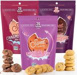 Sweet Logic Mini Cookies - Variety Pack - Double Chocolate Brownie, Cinnamon Churro Snickerdoodle, Chocolate Chip - Nut Free - Gluten Free - Keto - High Fiber - Non-GMO - Low Carbs - Low Sugar (3-pack)