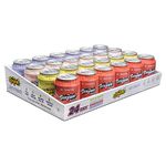 Scream Power Drink: Assorted Flavour, Zero Sugar, Zero Calorie, Zero Carb, Zero Artificial Color Energy Drink with BCAA, Natural Caffeine, Sustained Energy - Pack of 24, 250ml Cans