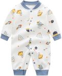 Newborn Rompers Baby Boy Clothes Organic Cotton Jumpsuit Unisex Long Sleeve for Infants, Perfect for Summer and Winter 3-6 Months, Planet