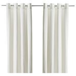 IKEA MERETE Room Darkening Curtains, 1 Pair, 145x300 cm, White