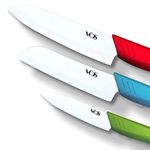 Vos Ceramic Knife Set, Ceramic Knives Set For Kitchen, Ceramic Kitchen Knives With Covers, Ceramic Paring Knife 4", 5", 6" Inch Multi Color