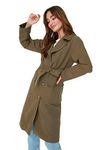 Trendyol Women Regular Double-breasted Woven Trench Coat