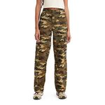 Levi's Women's '94 Baggy Cargo, (New) Grape Leaf Emily Camo, 27 Regular