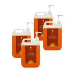 Safe Hands | Luxury Hand Wash with Pumps | Orange & Bergamot | 4 x 5 Litre | Moisturising hand soap liquid | Anti Bac Hand Soap | Removes 99% of Bacteria | Kind to Skin
