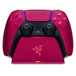 Razer Quick Charging Stand - Quick Charging Stand for PlayStation 5 Controller (Quick Charge, Curved Cradle Design, Powered by USB, One-Handed Navigation) Cosmic Red