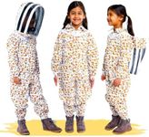 Kid-Friendly Bee Suit by Forest Beekeeping Supply – 100% Cotton – Light Weight – Includes Fencing Veil Hood (XS)
