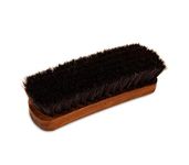 PRO Horse Hair Brush for Genuine Leather Shoes I Dark Colored Bristles