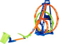 Hot Wheels Toy Car Track Set Triple Loop Kit, 3 Loops & Connects to Other Sets, Includes 1:64 Scale Car (Amazon Exclusive)