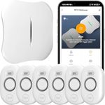 WiFi Water Leak Detector for Home with App Notification, 1 Gateway + 6 WD61 Sensor, 120dB Water Flood/Drip Alarm for Basement/Kitchen/Bathroom/Toilet/Laundry Room, Sink/Drain/Pipe/Faucet Leakage Alert