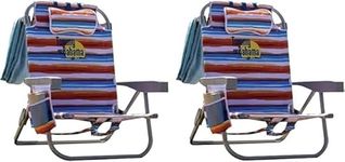 Tommy Bahama Backpack Beach Chair 2 Pack Aluminum (Tropical Sunset)