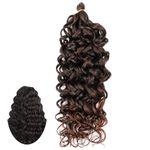 Traziewell Hairpieces Hair Extensions for Black Women Wave Crochet High Temperature Fiber Synthetic Fluffy Braiding Hair Extensions, 1125