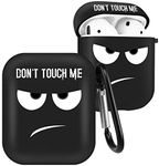 Qerrassa for Airpods 1/2 Case Don't Touch Me Cute Cartoon Cool Silicone Cases for Apple Airpod Air Pods 1st and 2nd Gen Cover Fun Funy Characters Soft Covers for Girls Boys Girly (Expressions)