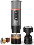 COTGCO Portable Espresso Machine Travel: 12v Electric Mini Coffee Maker with Battery - 8 Cups Expresso for One Charge - Compatible for NS Capsule - for Car Hiking Camping