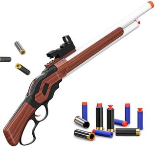 Ouzhimanxing Shell Ejecting Toy Gun (27-Inch),Soft Bullets Toy Shotgun Gun, Lever-Action Design, Perfect As a Birthday-Holiday for 8-12 Year Olds (Brown)