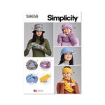 Simplicity SS9658A Misses' Hats, Headband, Mittens in Sizes S-M-L, Cowl and Infinity Scarf A (S-M-L)