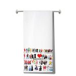 LEVLO Broadway Musical Character Kitchen Towel I Love Broadway Musical Tea Towel Broadway Housewarming Gift (I Love Broadway Towel)