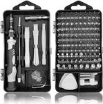 Zaptec Screwdriver Set - 115 in 1 Multi Purpose Precision Magnetic Screwdriver Tool Kit Set - Home & Professional Use - Toys, Mobile, Computer, iPhone, Laptop, Electronics, MacBook, DIY Repair (Grey)