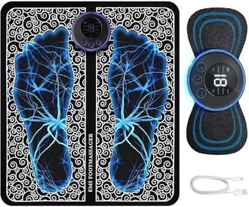 Foot-Massager-Pain-Relief-EMS-Massage-Rechargeable-Foot-and-body-Massager-Portable-Folding-Automatic-with-8-Mode-19-Intensity-for-Legs-Body-Hand-Therapy BY Z X