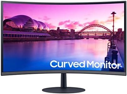 SAMSUNG 32-Inch S39C Series FHD Curved Gaming Monitor, 75Hz, AMD FreeSync, Game Mode, Advanced Eye Comfort, Frameless Display, Built in Speakers, Slim Metal Stand, LS32C392EANXGO, 2023, Black