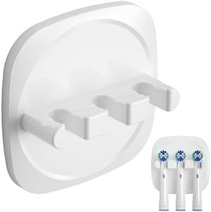 FIXCHORD Toothbrush Holder, 2Pcs Electric Toothbrush Head Holder, Electric Toothbrush Holder, Electric Toothbrush Holder Wall Mounted, No Drilling Toothbrush Head Holder for Bathroom, White