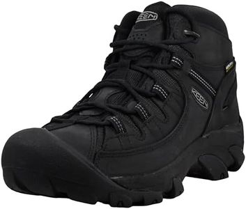 KEEN Men's Targhee II Mid Height Waterproof Hiking Boot, Black/Black, 8