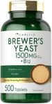 Brewers Yeast Tablets | 1500mg | 500 Count | Non-GMO & Gluten Free | by Carlyle