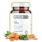 VitaminMe - Hair Growth + Nails Vitamin | Zinc, Biotin, B-vitamins and Kelp | Reduces hair loss and thinning | All-natural supplement | Hair growth complex supplement for women | Extra strength | 30 Capsules