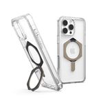 URBAN ARMOR GEAR UAG Designed for iPhone 16 Pro Max Case 6.9" Plyo XTE - Compatible with MagSafe Charging & Kickstand Rugged Anti-Yellowing Transparent Clear MIL-Grade Protective Cover, Clear/Titanium