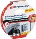 tesa UK Powerbond Ultra Strong Foam Double Sided Tape, 5 m x 19 mm