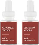PuraHome Scent Refill - Smart Home Air Diffuser - Up to 120-Hours of Luxury Fragrance per Refill - Home Essential - Clean & Safe Diffuser Fragrance - 2 Pack, Cinnamon Woods