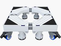 CarolynDesign Washing Machine Pedestal Stand, Multifunctional Movable Adjustable Base with 4x2 Locking Swivel Casters and 8 Strong Feet For Washer Dryer and Refrigerator (L)