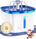 Veken Innovation Award Winner 95oz/2.8L Pet Fountain, Automatic Cat Water Fountain Dog Water Dispenser with Replacement Filters for Cats, Dogs, Multiple Pets (Blue, Plastic)