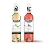 St. Regis Chardonnay & Rosé 2 Pack 750 mL (2 x 750 mL Per Bottle) - Twice The Deal - Non Alcoholic Wine - Low Carb and Low Sugar - Ideal Wedding Gifts - Enjoy Life and Flavorful Wine