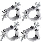 DragonX 4 Pack Heavy Duty 220 lb Aluminum Alloy Stage Lighting O-Clamp Mounting/2 Inch Truss Bracket Hook Clamp for DJ Projector Par Spotlight Moving Head Light Pole Mount