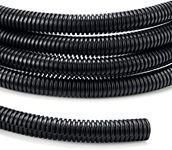 YCLYC 1/4 inch 10ft Wire Loom, Black Split Loom, Outdoor Cord Protector, Flexible Wire Conduit Automotive, Wire Protector Tubing