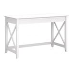 Bush Furniture Key West Collection Writing Desk | Writing Table for Home Office in Pure White Oak | Small Modern Farmhouse Desk