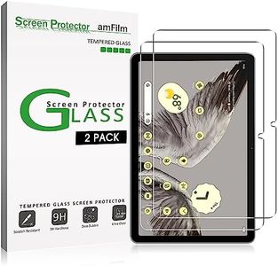 amFilm (2 Pack) Designed for Google Pixel Tablet 2023 (11 inch) Tempered Glass Screen Protector 9H Hardness,Anti Scratch,Anti-Fingerprint,HD Clear,Bubble Free,Case Friendly