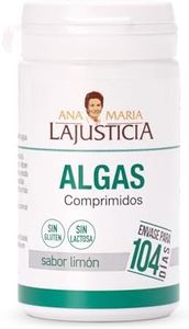 ANA MARIA LAJUSTICIA - Algas 104 Comprimidos Sabor Limón, Enriquecido con Oligoelementos y Sales Minerales - Favorece la Función Tiroidea y el Metabolismo