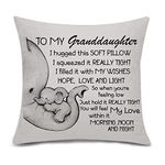 Bacmaxom Granddaughter Gifts from Grandma Grandpa Cushion Cover Throw Pillow Cover for Granddaughter from Grandmother Grandfather Birthday Gifts (granddaughter)