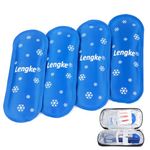 YOUSHARES Travel Ice Packs for Medication and Insulin Cooler Travel Case- Mini TSA Approved Travel Ice Packs Suitable for Medication Cooler Travel Case, 4 Packs Small Insulin Ice Packs