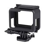 QIMEI-SHOP Frame Mount Compatible with GoPro Hero 7/6/5/(2018) Black Action Camera Top Open Protective Housing Case with Quick Release Bracket