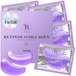 BLOOMORA Retinol & Collagen Under Eye Gel Patches (30 Pairs) | Eye Masks for Puffy Eyes | Under Eye Patches for Dark Circles & Puffiness | Under Eye Mask for Eye Care | Collagen Eye Patches