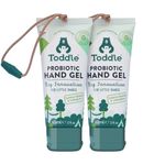 Toddle Kids Probiotic Hand Gel - With Lactobacillus Cultures to Help Reduce Risk from Bugs, Fortifying the Skins Barrier, Travel Essentials, Kids Skin Care Products Perfect for School and Bags x2 60ml