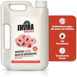 Envira Universal Effect Insekten Abwehrspray 2 Liter - Extra starkes Spray mit Langzeitwirkung gegen Trauermücken, Silberfische, Lebensmittelmotten & weiteres Ungeziefer - Mittel gegen Insekten