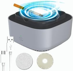 Joyeee 3 in 1 Smokeless Ashtray, Outdoor Ashtray for Cigarettes Smoker, Multifunctional Air Purifier Cleaner Smoke Grabber USB Rechargeable Portable Timed, Air Fresher for Home Office Car Outdoor