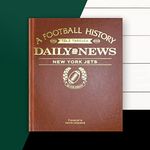 Signature gifts Personalized Football History Book - New York Sports Fan Gift - A Pro Football History Told Through Newspaper Archive Coverage - Add a Name Gold Foil Embossed for Free (Jets)