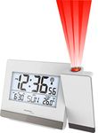 techno line Radio Projection Alarm Clock, White, 147 x 92 x 42 mm